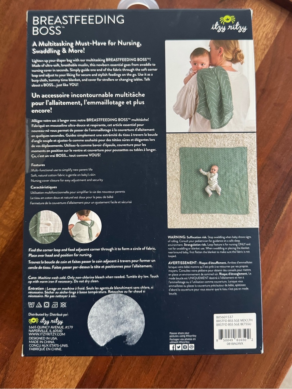 Itzy Ritzy Nursing Cover Breastfeeding Boss - Picture 2 of 2